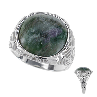 Anello in argento con Fuchsite (dagen)