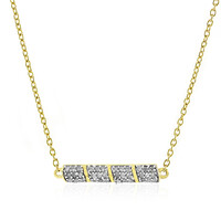 Collana in argento con Diamante I4 (J)