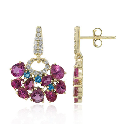 Orecchini in oro con Tormalina Rosa (Adela Gold)