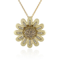 Collana in oro con Diamante Champagne I2 (de Melo)