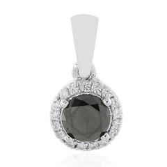 Ciondolo in argento con Diamante Nero