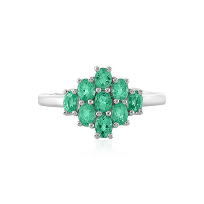 Anello in argento con Smeraldo Colombiano