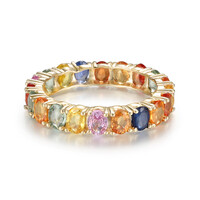 Anello in oro con Zaffiro Fancy
