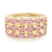 Anello in oro con Zaffiro Padparadscha (non riscaldato) (AMAYANI)