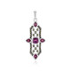 Ciondolo in argento con Rodolite