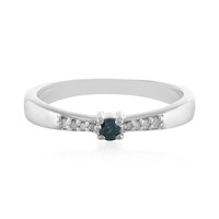 Anello in argento con Diamante Blu I3
