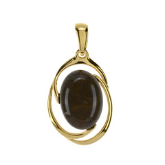Ciondolo in argento con Legno Fossile
