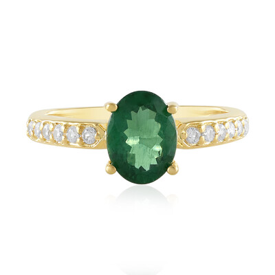 Anello in argento con Apatite Verde