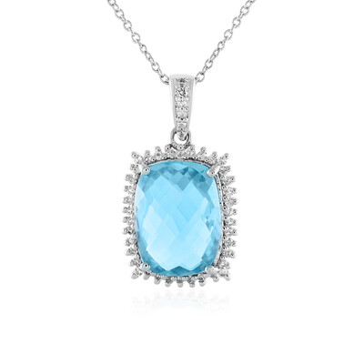 Collana in argento con Topazio Blu Cielo