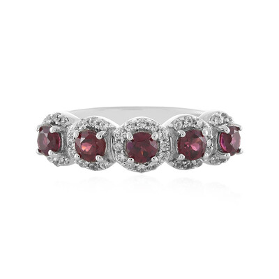 Anello in argento con Rodolite