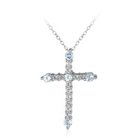 Collana in argento con Topazio Blu Cielo