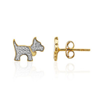Orecchini in argento con Diamante I3 (I)