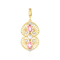 Ciondolo in argento con Tormalina Rosa Nigeriana