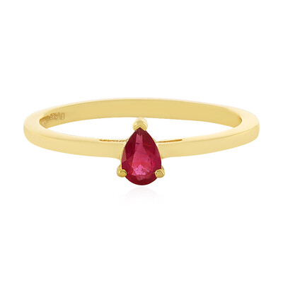 Anello in argento con Rubino del Madagascar