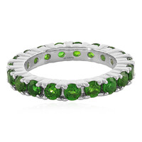 Anello in argento con Diopside Russo