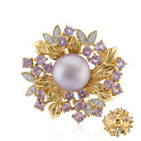 Spilla in argento con Perla Ming (TPC)