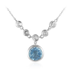 Collana in argento con Topazio Blu Cielo