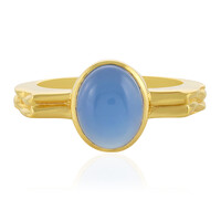 Anello in argento con Calcedonio Blu