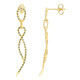 Orecchini placcati in oro con Diamante Fancy