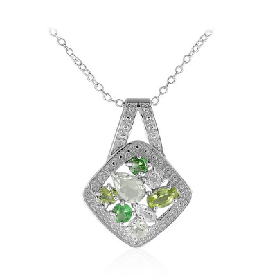 Collana in argento con Ametista Verde