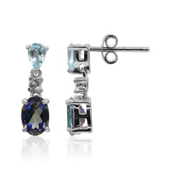 Orecchini in argento con Topazio Mistico Blu