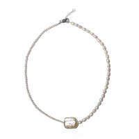 Collana in argento con Perla Keshi (TPC)