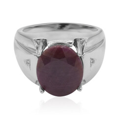 Anello in argento con Rubino
