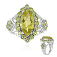 Anello in argento con Quarzo Limone