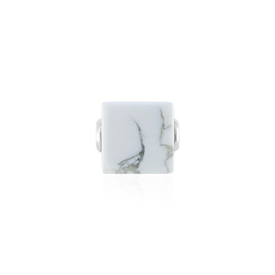 Ciondolo in argento con Howlite (MONOSONO COLLECTION)