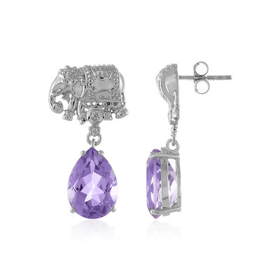 Orecchini in argento con Ametista Rose de France