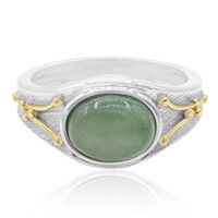 Anello in argento con Giadeite Verde