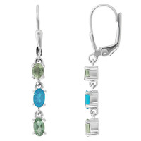 Orecchini in argento con Apatite Verde