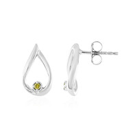 Orecchini in argento con Diamante Giallo I3