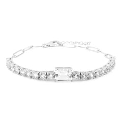 Bracciale in argento con Topazio Bianco
