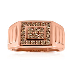 Anello da uomo in oro con Diamante Rose de France SI1 di Argyle