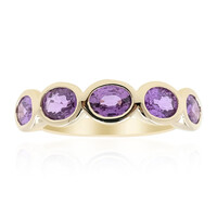 Anello in oro con Zaffiro Ceylon Porpora