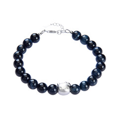Bracciale in argento con Occhio di Tigre Blu