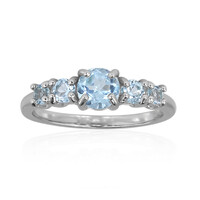 Anello in argento con Topazio Blu Cielo