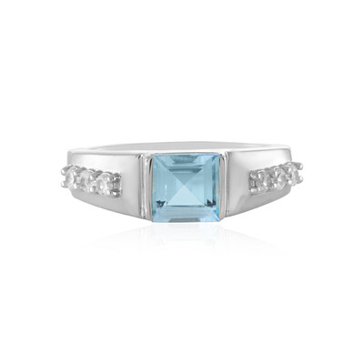 Anello in argento con Topazio Blu Cielo