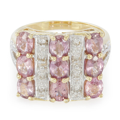 Anello in oro con Zaffiro Padparadscha (non riscaldato) (AMAYANI)
