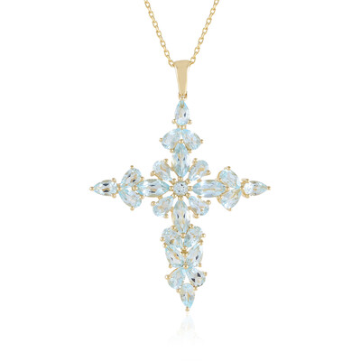 Collana in argento con Topazio Blu Cielo