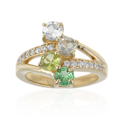 Anello in argento con Peridoto della Birmania