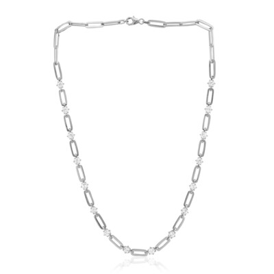 Collana in argento con Topazio Bianco