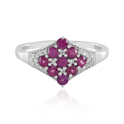 Anello in argento con Rodolite