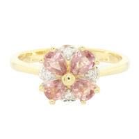 Anello in oro con Zaffiro Padparadscha (non riscaldato) (AMAYANI)