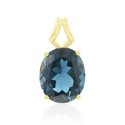 Ciondolo in oro con Topazio Blu Londra (Tenner Diniz)