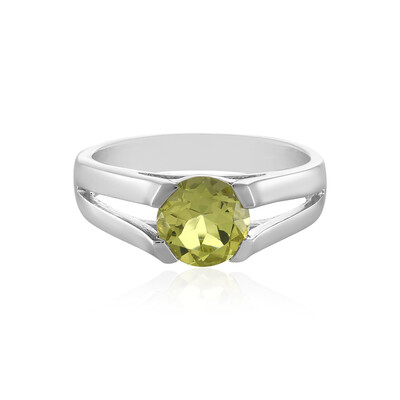 Anello da uomo in argento con Quarzo Limone
