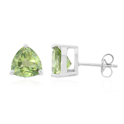 Orecchini in argento con Topazio Kiwi