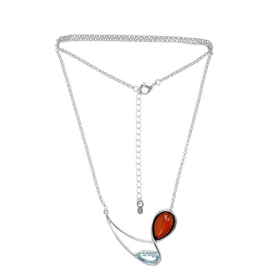 Collana in argento con Ambra Baltica (dagen)