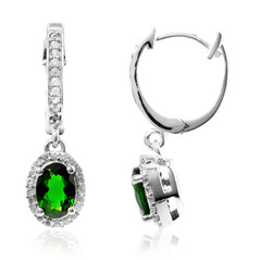 Orecchini in argento con Diopside Russo